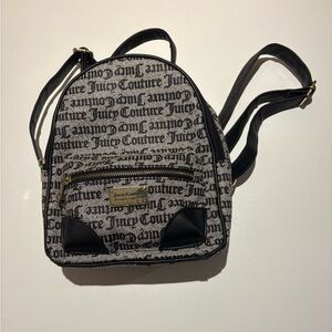 Juicy Couture Black and White Monogram Backpack